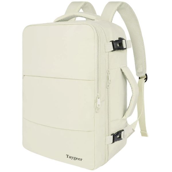 TAYGEER Travel Backpack - with Multi-Compartment Design - Beige