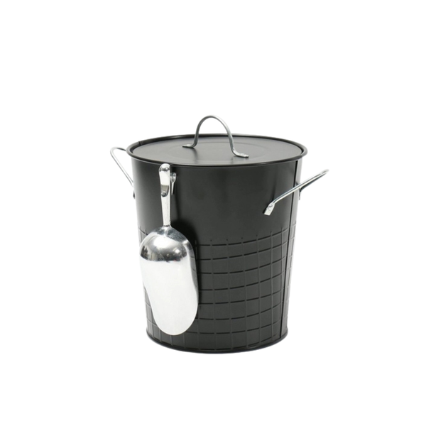 Ice Bucket With Lid &amp; Ice Scoop, Black