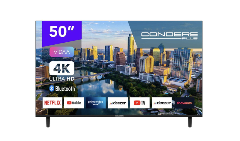 50"4K UHD Smart LED TV - VIDAA OS, DolbyVision HDR, Bluetooth, Dolby Audio
