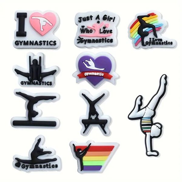 Gymnastics Shoe Charms Accessories - 10 pieces