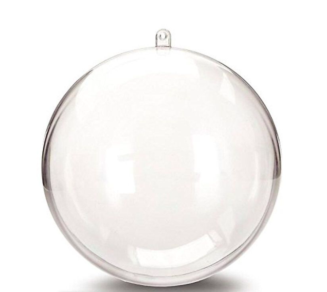 Pack of 5 - Hollow Transparent Christmas Baubles - 9cm