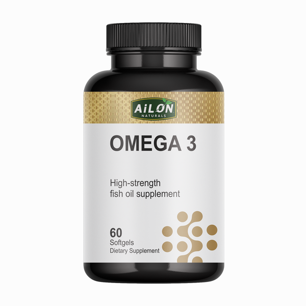 Omega 3 Softgel Capsules (1000mg) -Heart &amp; Brain Health, Joint Mobility