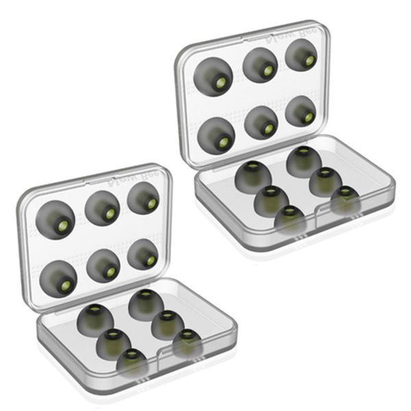 Silicone Eartips For Earphones/In-Ear monitors - S/M/L - 12 Pairs