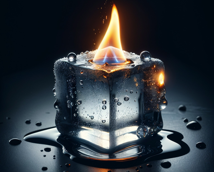 Modern Canvas Wall Art Home Decor - Fire &amp; Ice