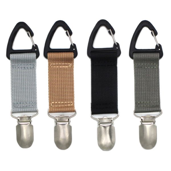 Camping Travel Carabiner Backpack Clip For Holding Hats Set of 4 (12.6cm)