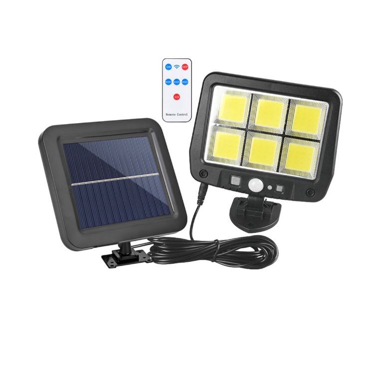 Solar Powered Sensor Motion COB Light With Solar Panel And Remote ...