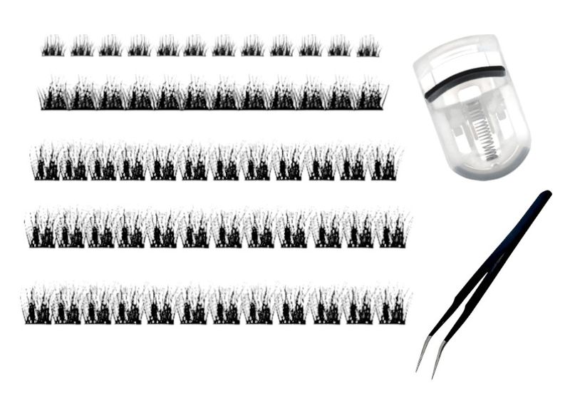 60 Piece - Self Adhesive Lash Clusters Kit 8-16mm - Style 3