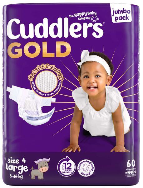 CUDDLERS GOLD Size 4 LARGE Jumbo Pack 60