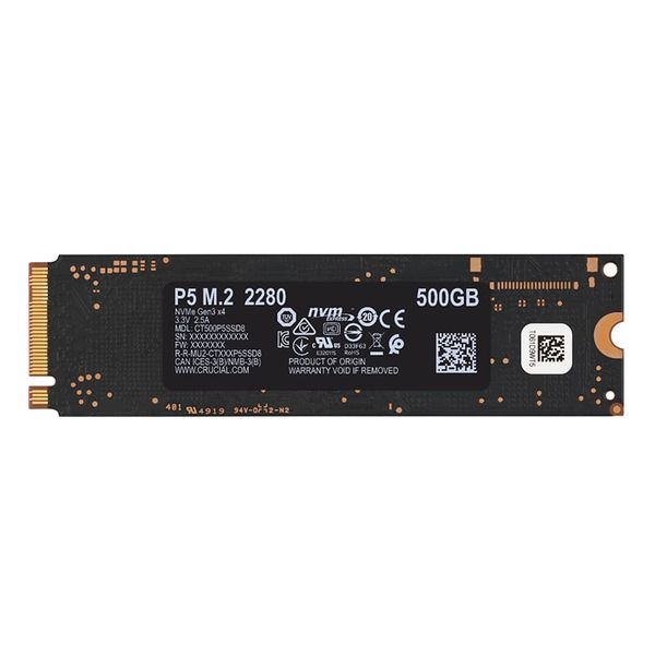 Crucial P5 M.2 NVME 500GB SSD - Black