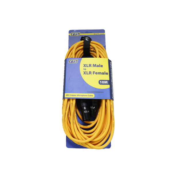 FTS-TX009+TX012YL/10M XLR Male -XLR Female Mic Cable Yellow