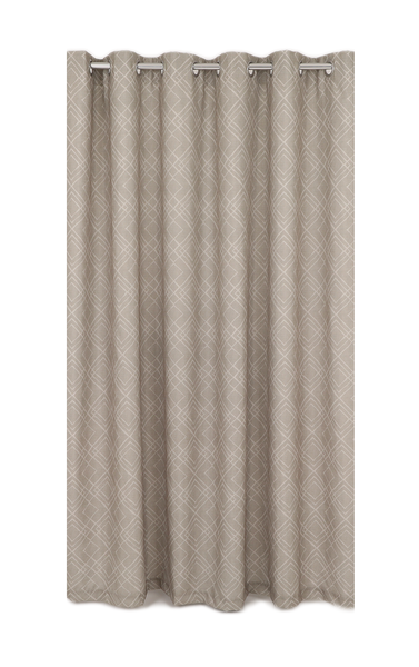 Ella Peyton Eyelet Lined Curtain (Taupe image