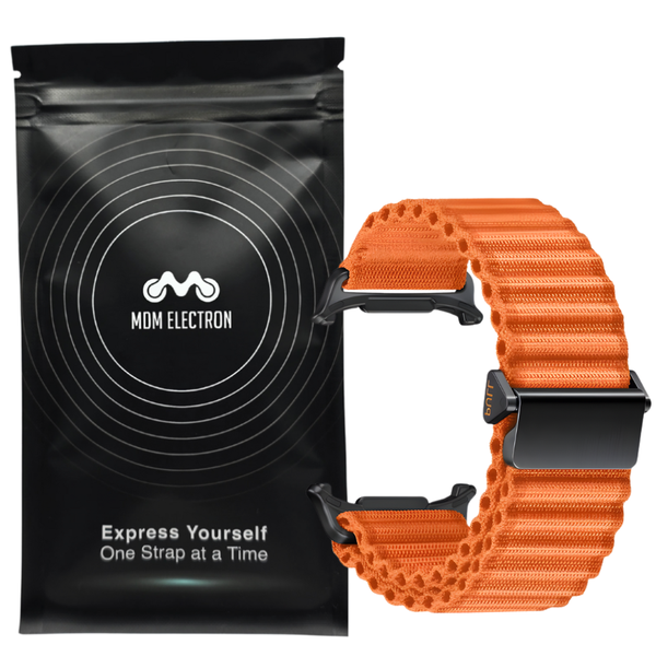 Braided Nylon Strap Compatible with Samsung Galaxy Watch Ultra 47mm -Orange