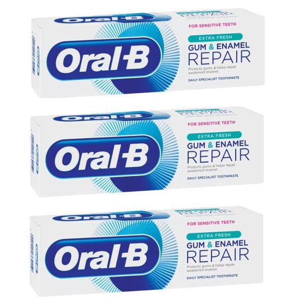 Oral-B - Gum &amp; Enamel Repair - Extra Fresh Toothpaste (3 x 75ml)