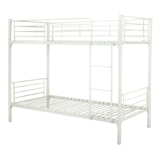 Hazlo Roma Single over Metal Bunk Bed with Ladder - Black
