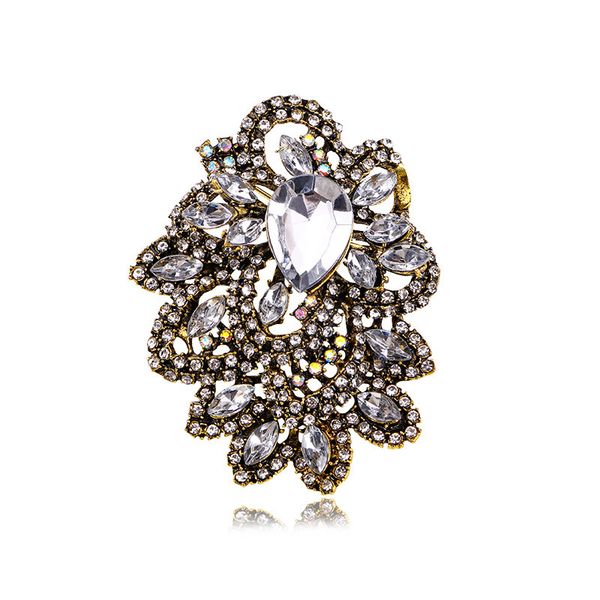 Silver Swan Crystal Brooch image