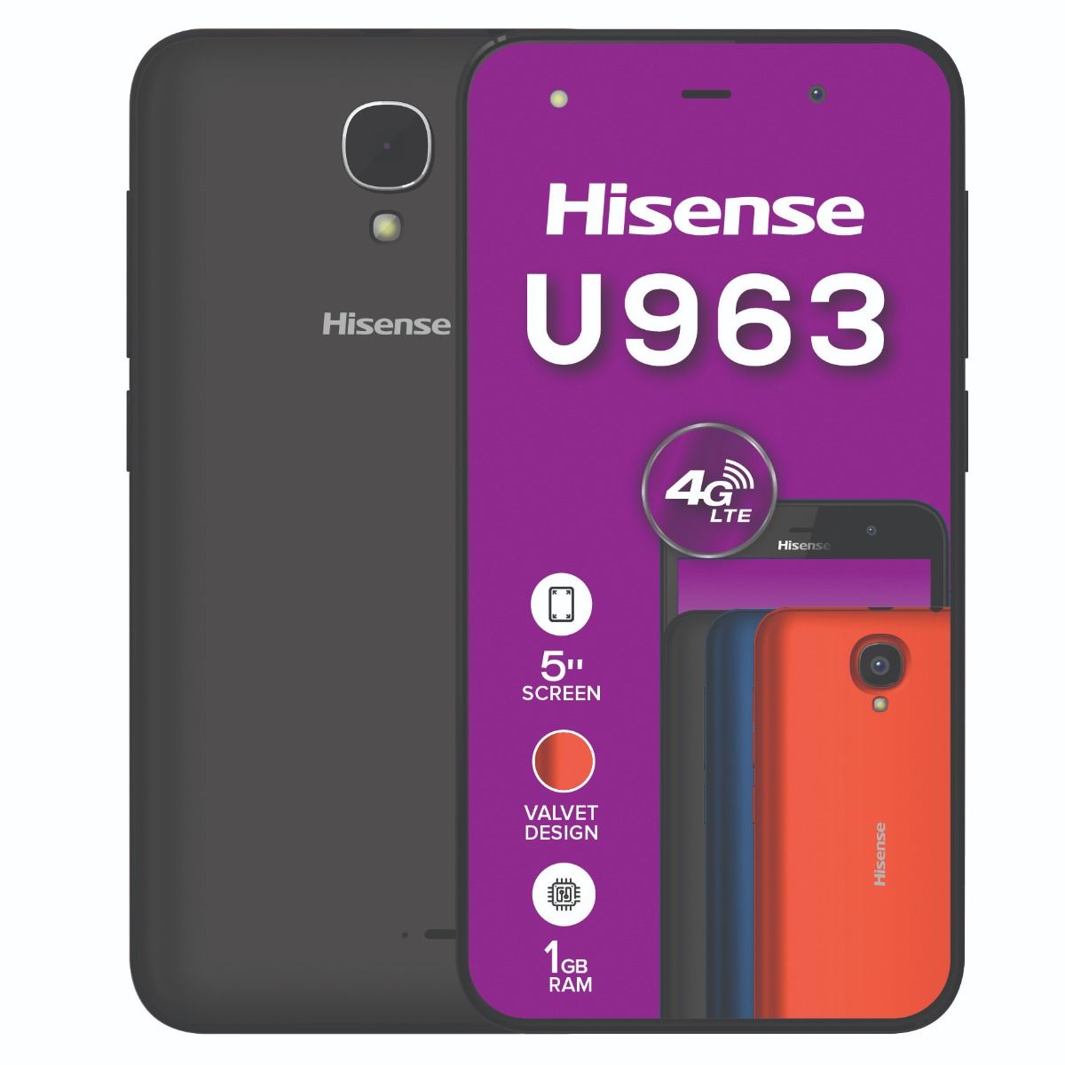 Hisense U963 Dual Sim 8GB Network Locked - Black
