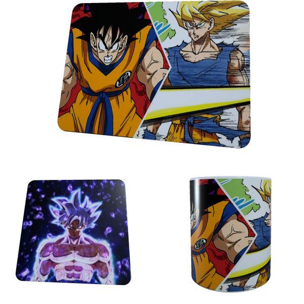 Dragon Ball Z - Goku Saiyan - Coffee Mug, Coaster and Mouse Pad Combo
