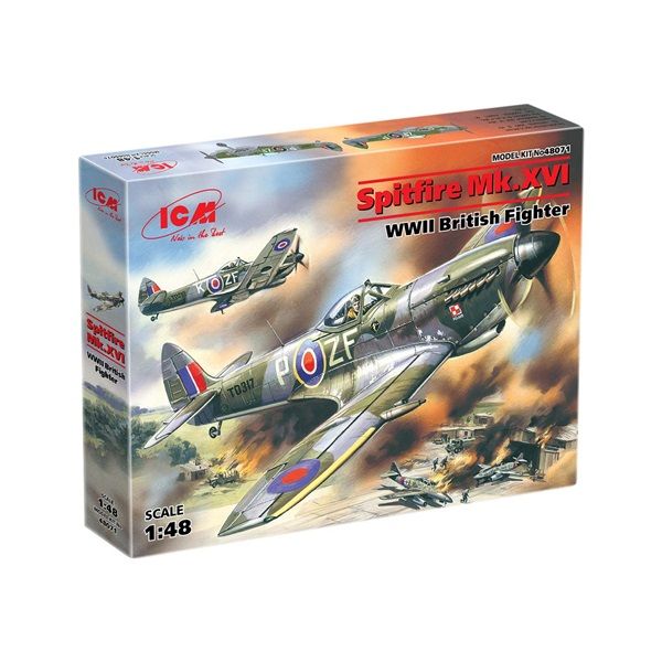 ICM48071 1/48 Spitfire Mk XVI WWII RAF Plastic Kit