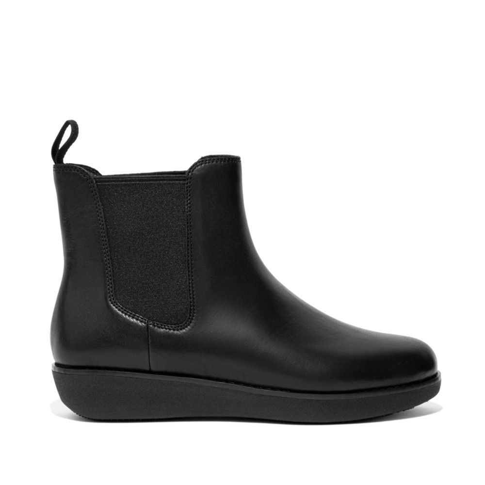 FitFlop Sumi Chelsea Boot Waterproof Leather All Black | Buy Online in ...