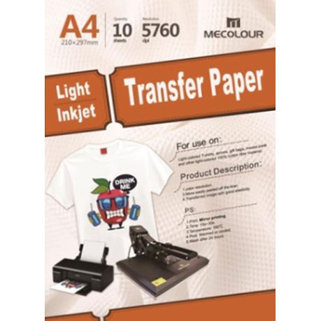 Super Light Laser Transfer Paper For Light Fabric Without A Background A4