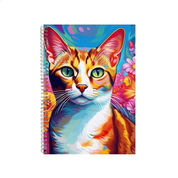 Abyss Cat Neon Notebook Gift Idea Writing Book Notepad Pad 70