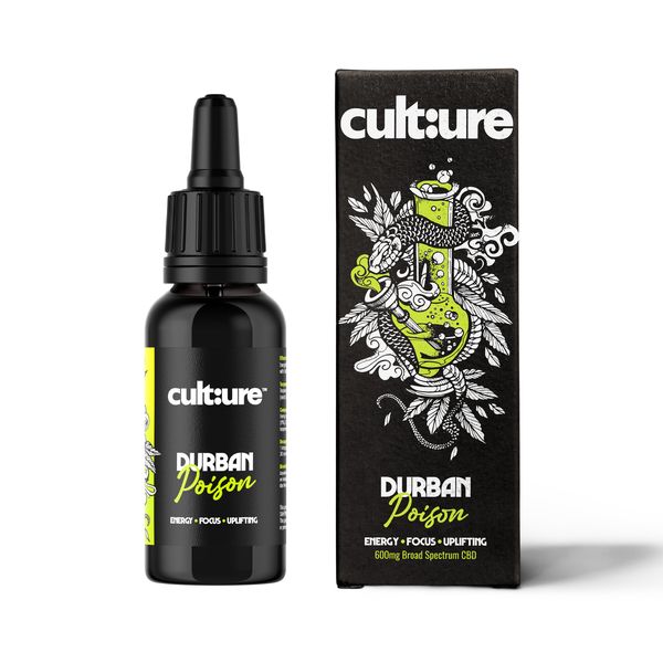 cult:ure - Durban Poison - Broad Spectrum CBD Drops - 600mg/30ml