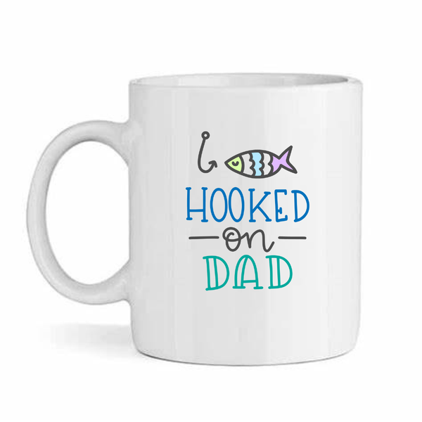 Hooked On Dad v4-Father's Day-Valentines-Birthday-Christmas Pack Mug