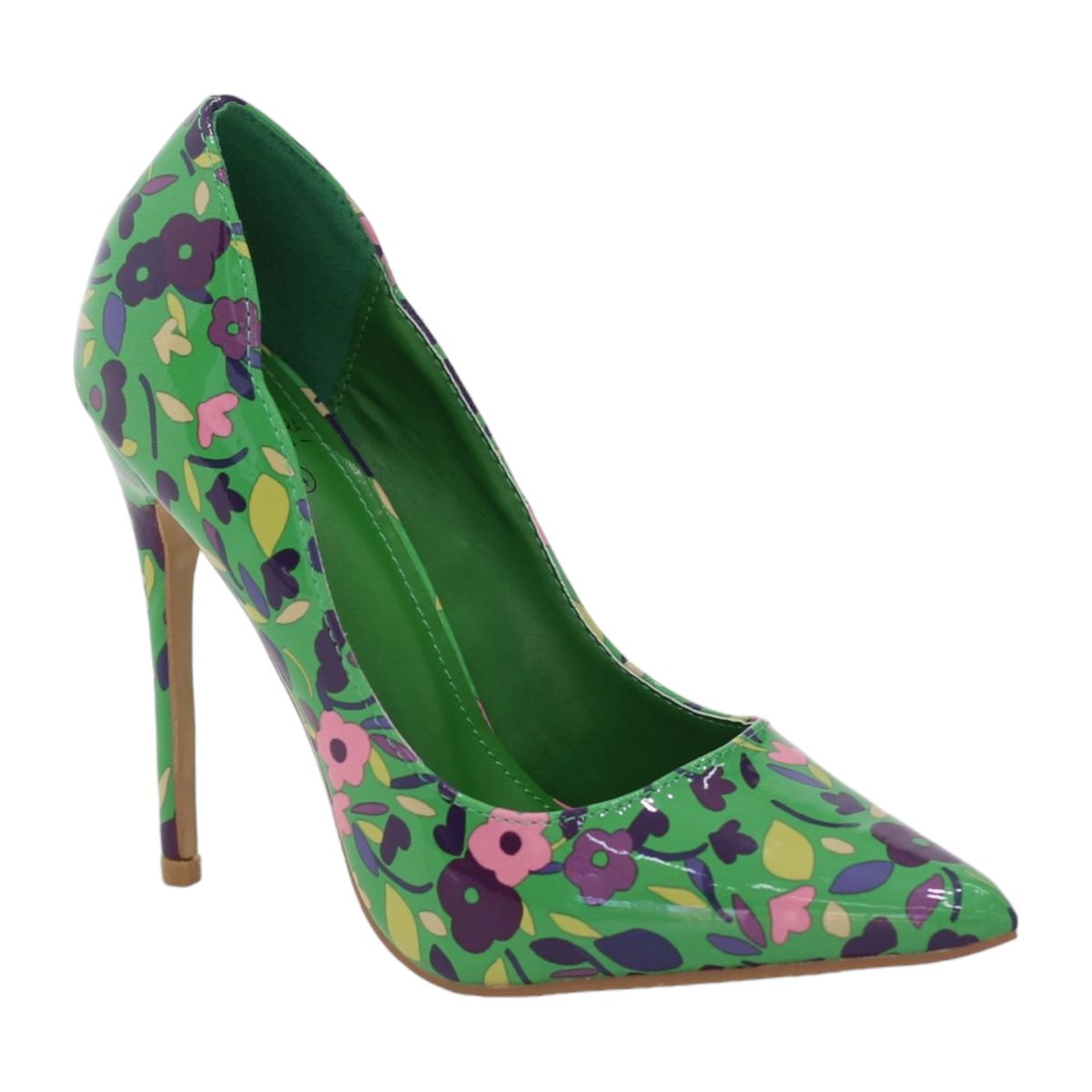 LaMara Paris Arohi Floral Multicolor 11.5cm High Heel Court - Green ...