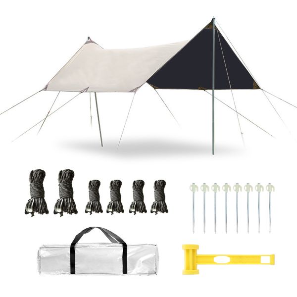 Camping 5m Canopy Shade Tent - 3X5M - OffWhite