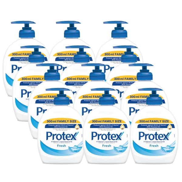 Protex Fresh Antigerm Liquid Hand Soap - 12 X 300ml