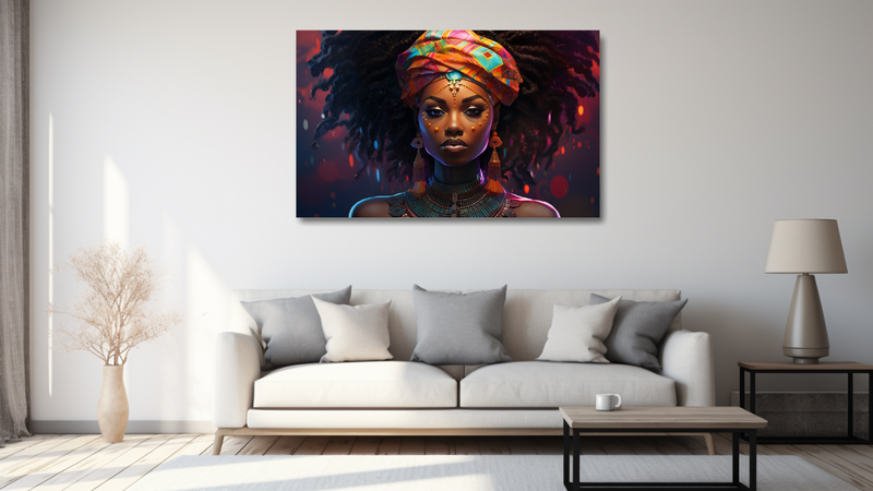 Canvas Wall Art - Adiant Resilience African Abstract - MT0574