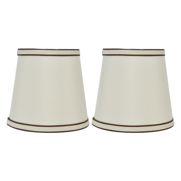 2Pieces Beige European Style Fabric Lampshade for E14 Table &amp; Wall Lamps