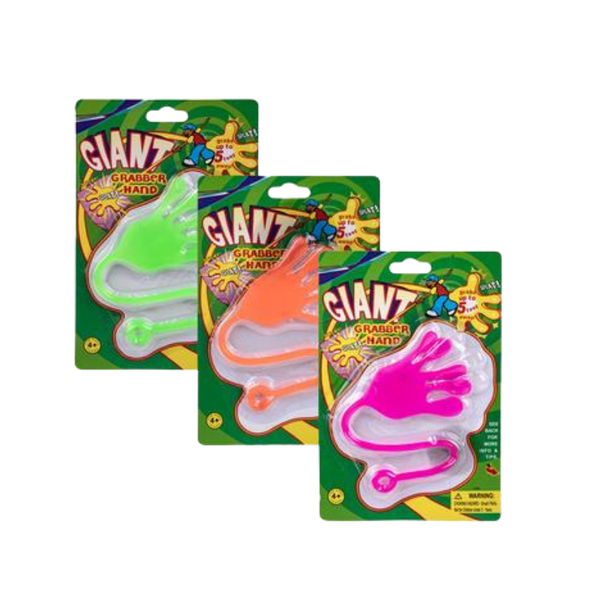 Novelty Sticky Hand 22 x 15cm - 3 Pack