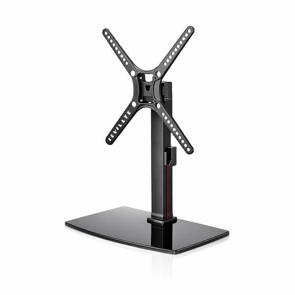 Barkan TV Table Top Stand 65 Inch Swivel Tilt Glass Base Flat &amp; Curved TVs