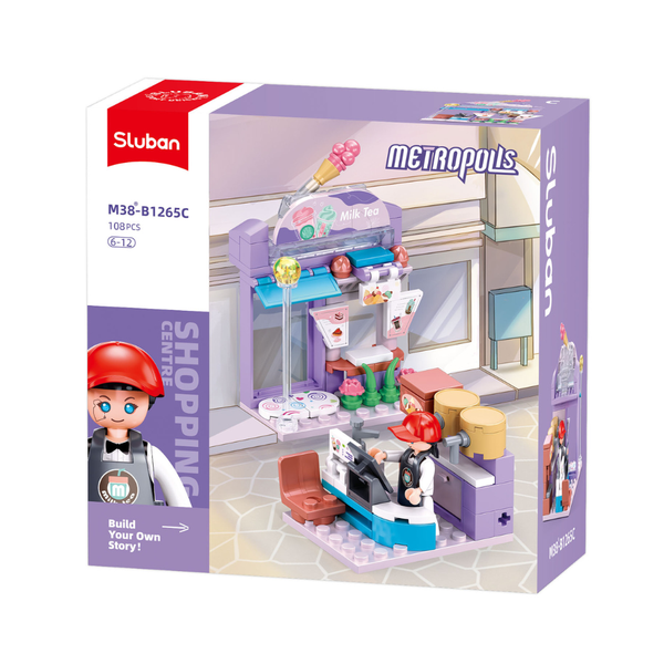 Sluban Building Set: Metropolis - Beverage Shop - 108 Pieces