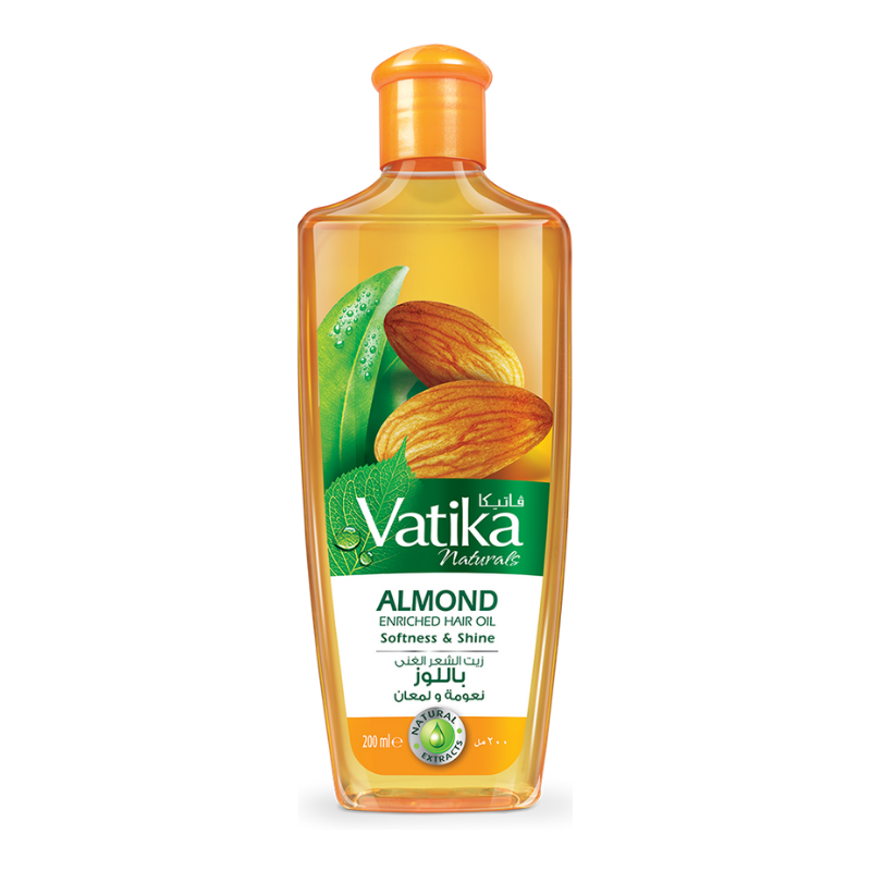 Vatika Almond Hair Oil 200ml-Enriched Formula for Deep Nourishment & Shine
