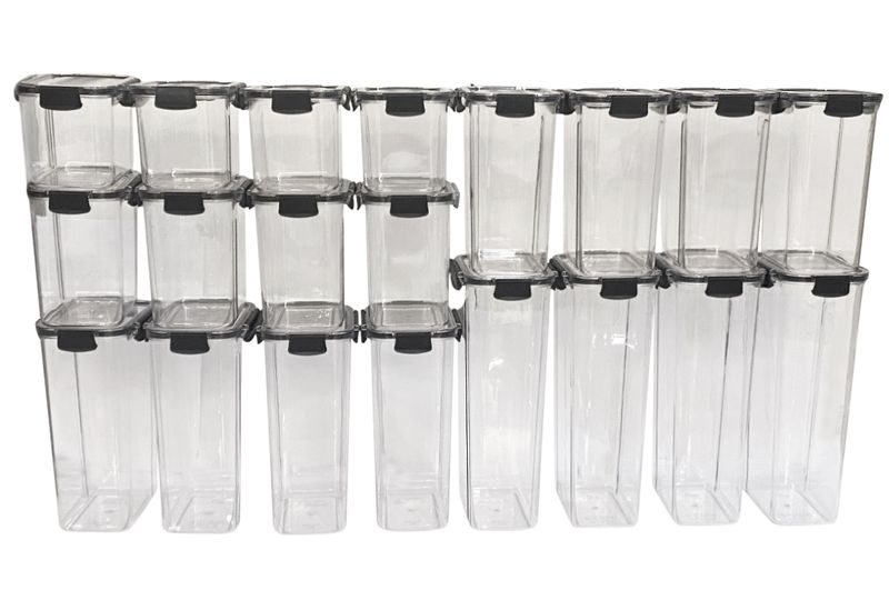 Melzware - 20 Pieces Clear Airtight Food Storage Container Set