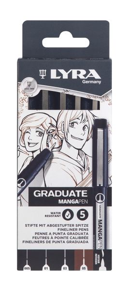 Lyra Graduate Fineliner Manga 5pc