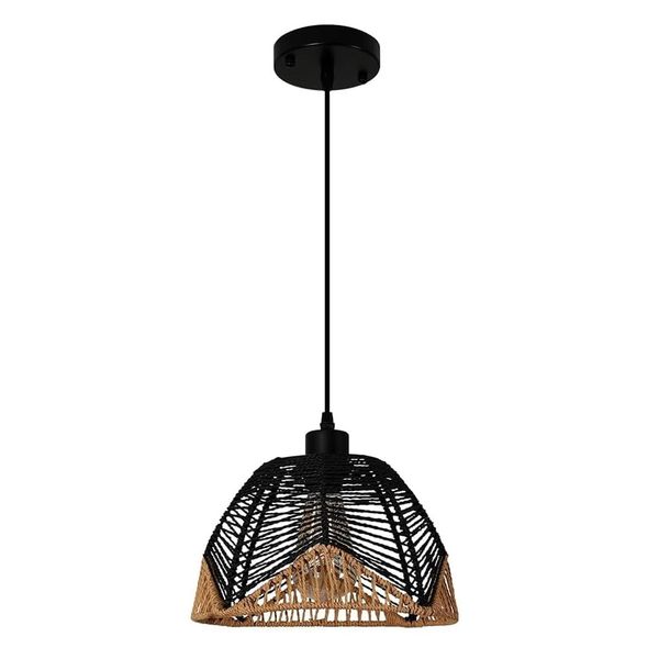 Decor Woven Boho Pendant Chandelier With Bulb (27cm)