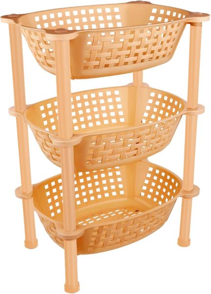 Sulfar 3 Layer Stackable Shelf Cart Kitchenware Food, Snacks, Bottles, Toys