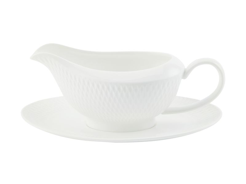 Maxwell and Williams Diamonds Gravy Boat &amp; Saucer 480ML