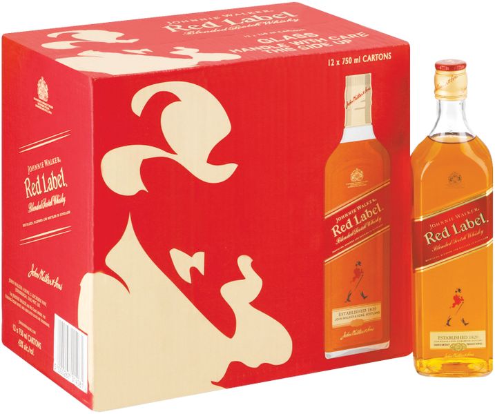 Johnnie Walker Red Label Blended Scotch Whisky Case 12 x 750ml