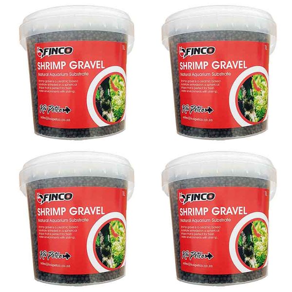 Finco Shrimp Gravel 1L x 4 Bucket Value