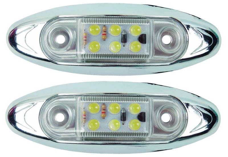 LED Marker Lamp (10-30 Volt, 6 LED) - 2 Piece Set