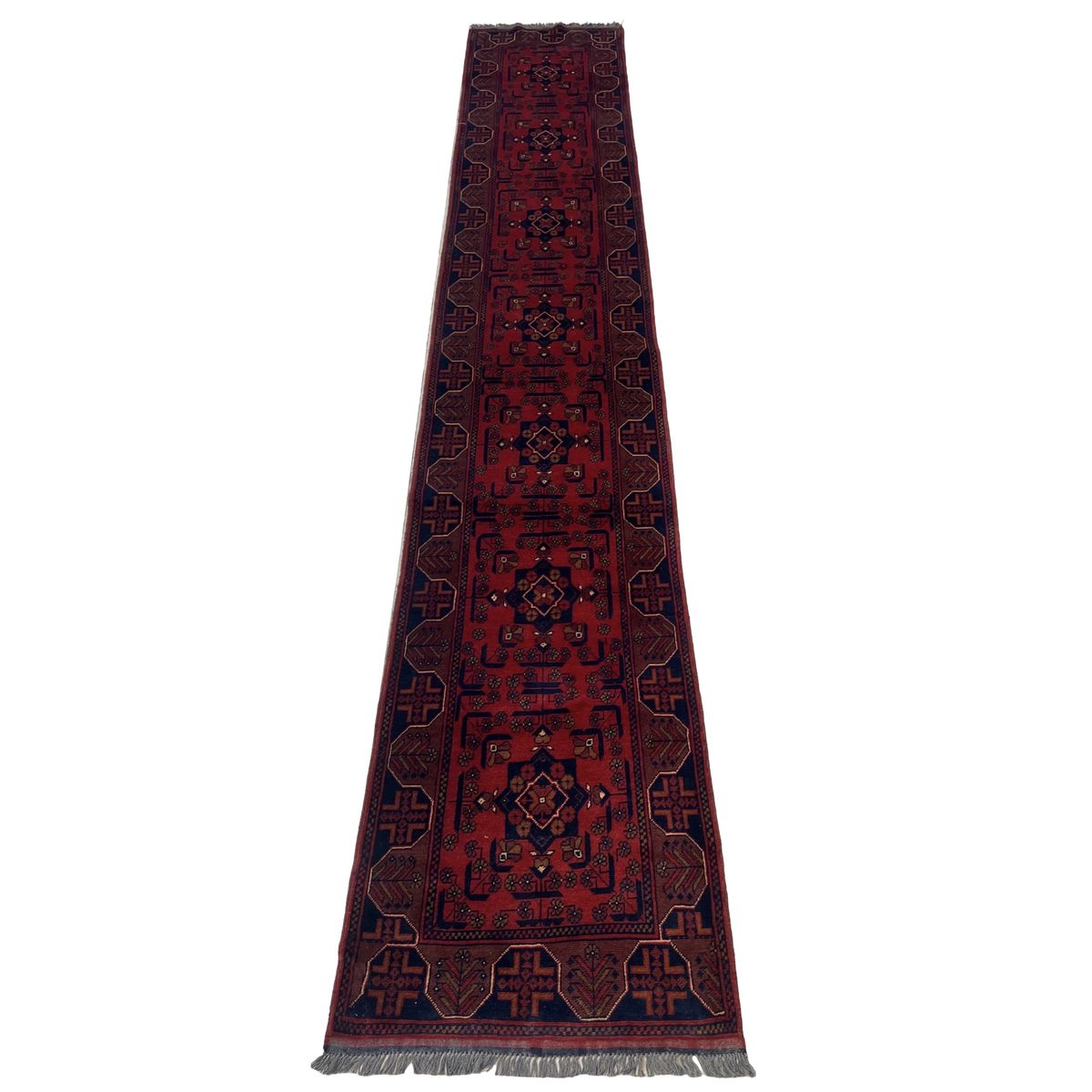 Glorious Red Handmade Turkmen Runner Carpet 488 x 85 cm Shop Today