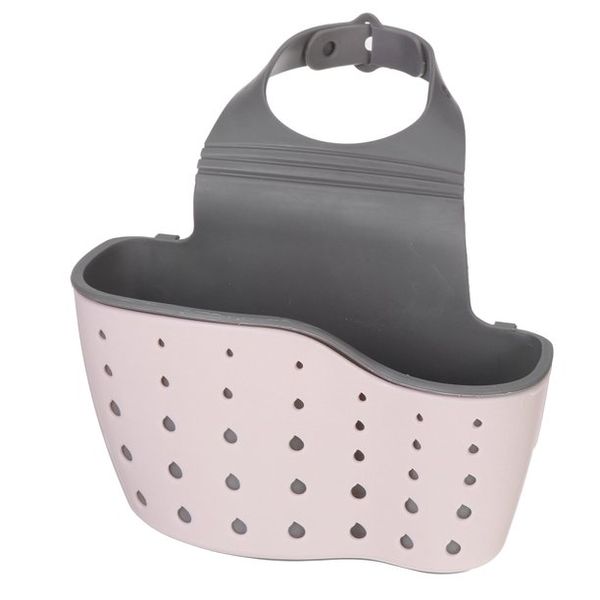 Silicone Sponge Holder for Kitchen Sink- Pink and Grey