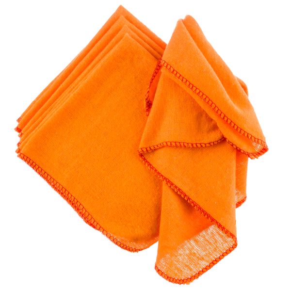 Vensico – Yellow Duster Clothes For Dry/Wet Cleaning – Orange (Pack of 5)