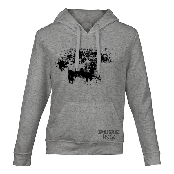 Blue Wildebeest Hooded Sweatshirt for Men and Women