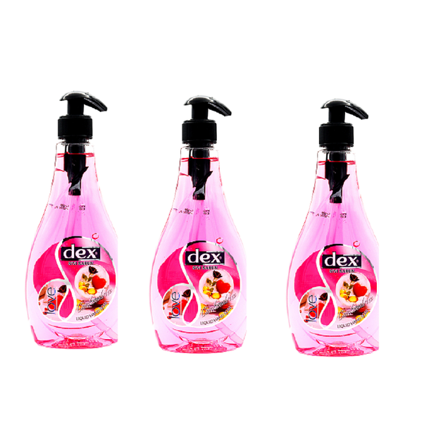 Dex Liquid Hand Soap 400ml - Love Therapy - 3 pack