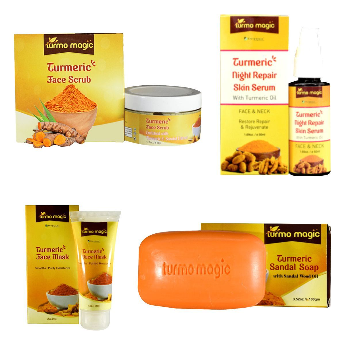 Facewash Turmo Beauty Pack Turmeric X 4 Products Buy Online In 